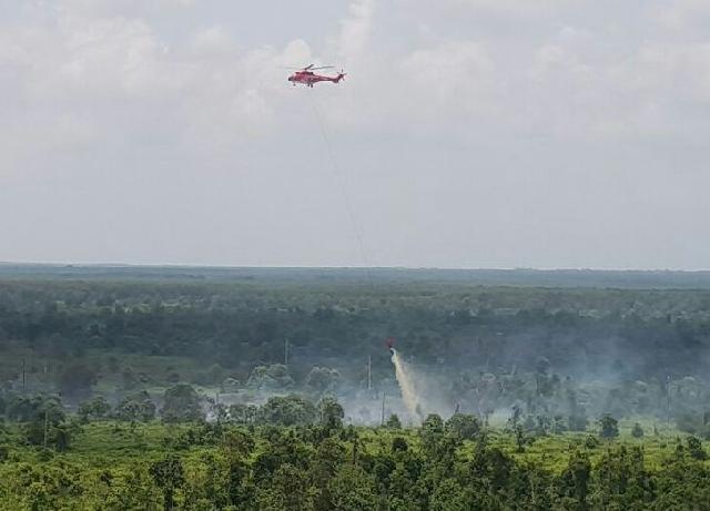 4 Hari Padamkan Karhutla, 2 Heli Sinarmas Sudah Jatuhkan 1,36 Juta Liter Air