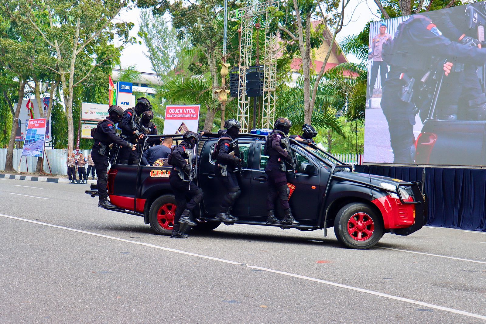 Gabungan Polda se-Sumatera, Simulasi Pengamanan Pilkada 2024 Berlangsung di Riau