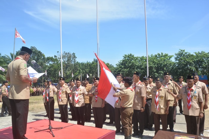 Bupati Rohil Pimpin Apel Peringatan HUT Pramuka ke-57