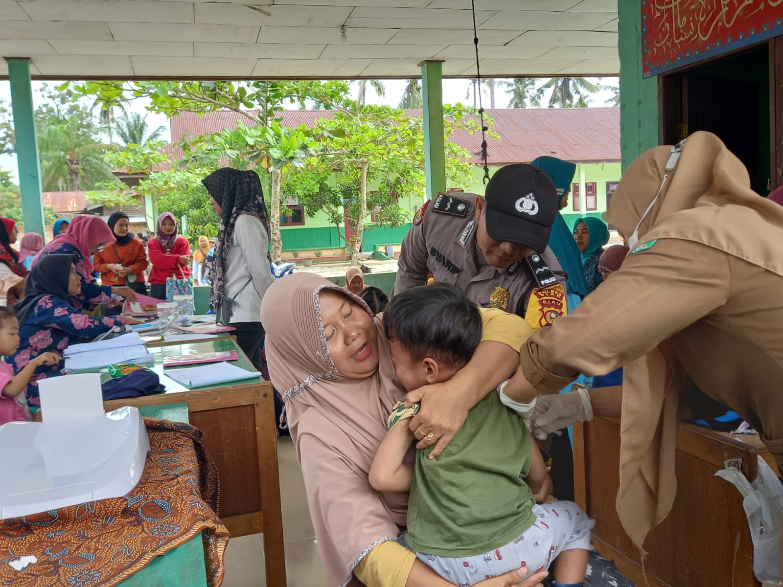 Polres Siak Monitoring Giat Vaksin Polio