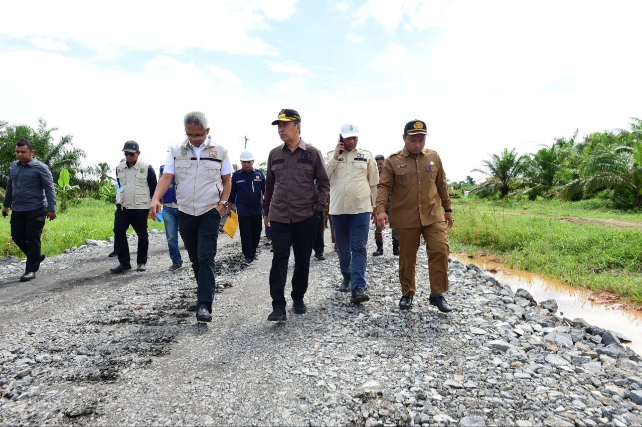 Gesa Pembangunan, Gubernur Syamsuar Tinjau Jalan Kubu-Bagansiapiapi