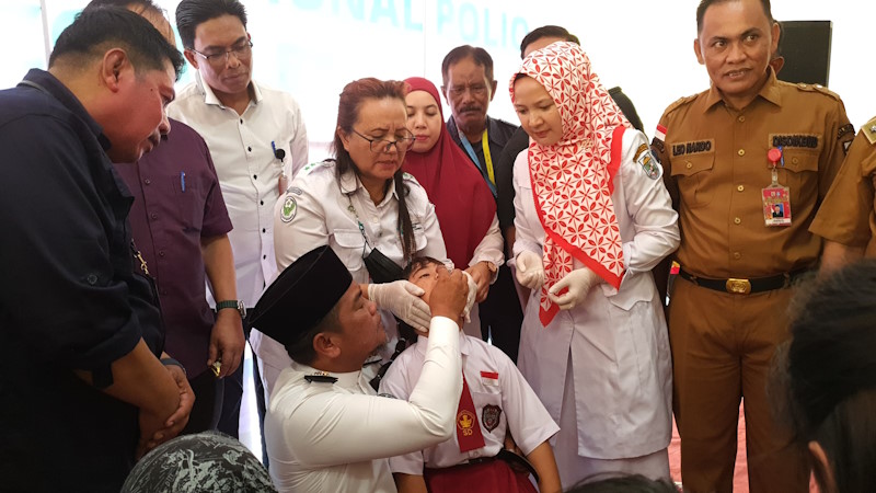 RAPP Dukung Program Pemkab Pelalawan Vaksinasi Polio 62.441 Anak