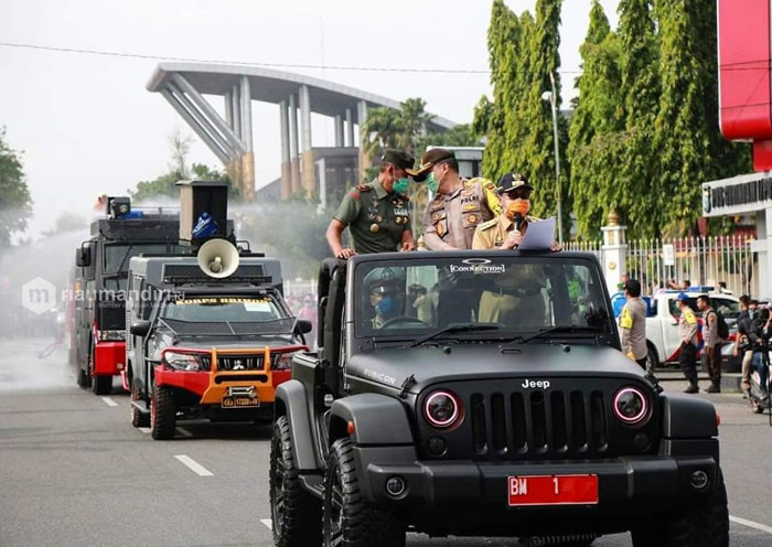 Gubri Syamsuar Pimpin Penyemprotan Disinfektan Untuk Putus Mata Rantai Penyebaran Covid-19 