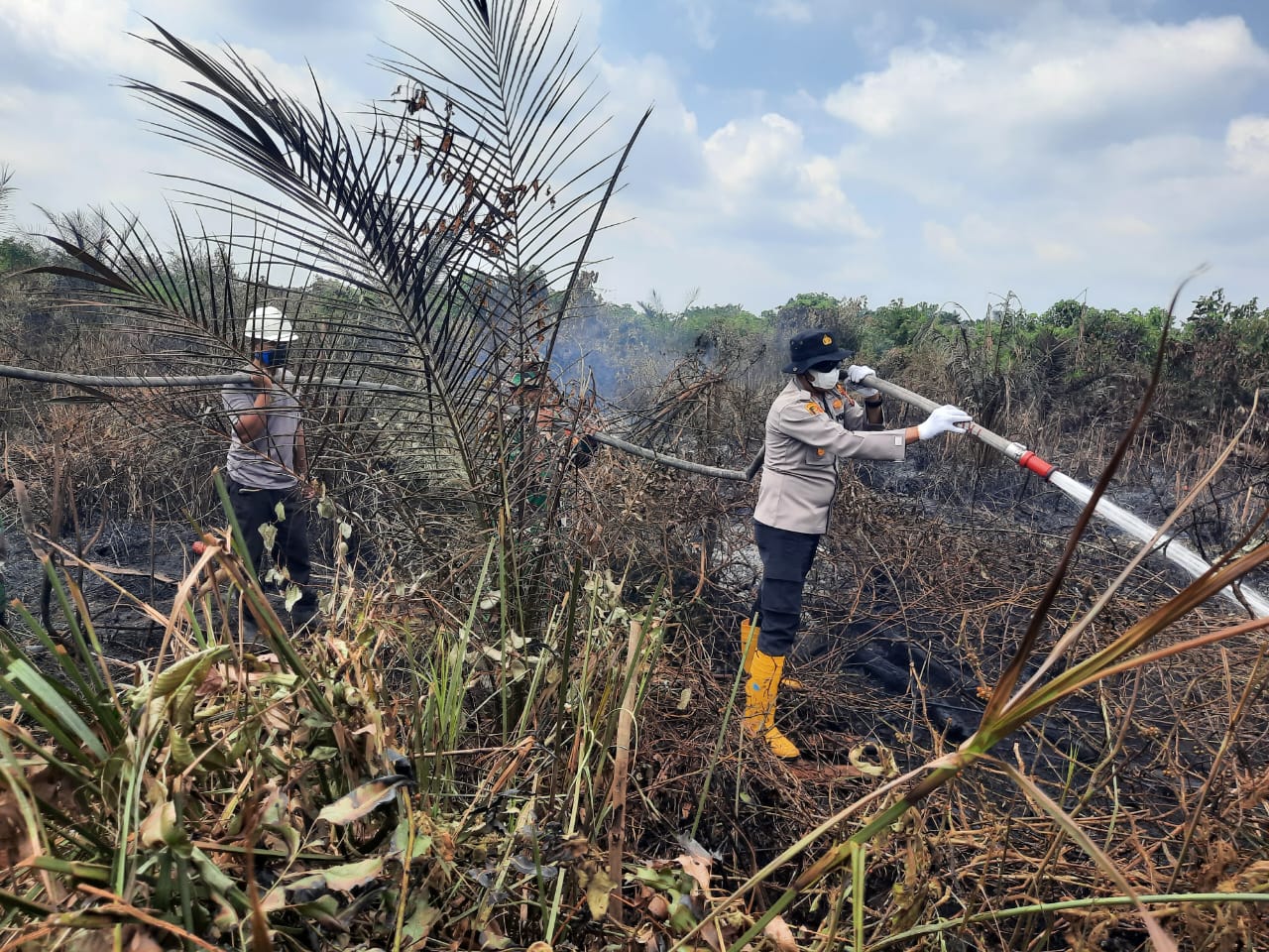 Lahan di Buantan Besar Terbakar 