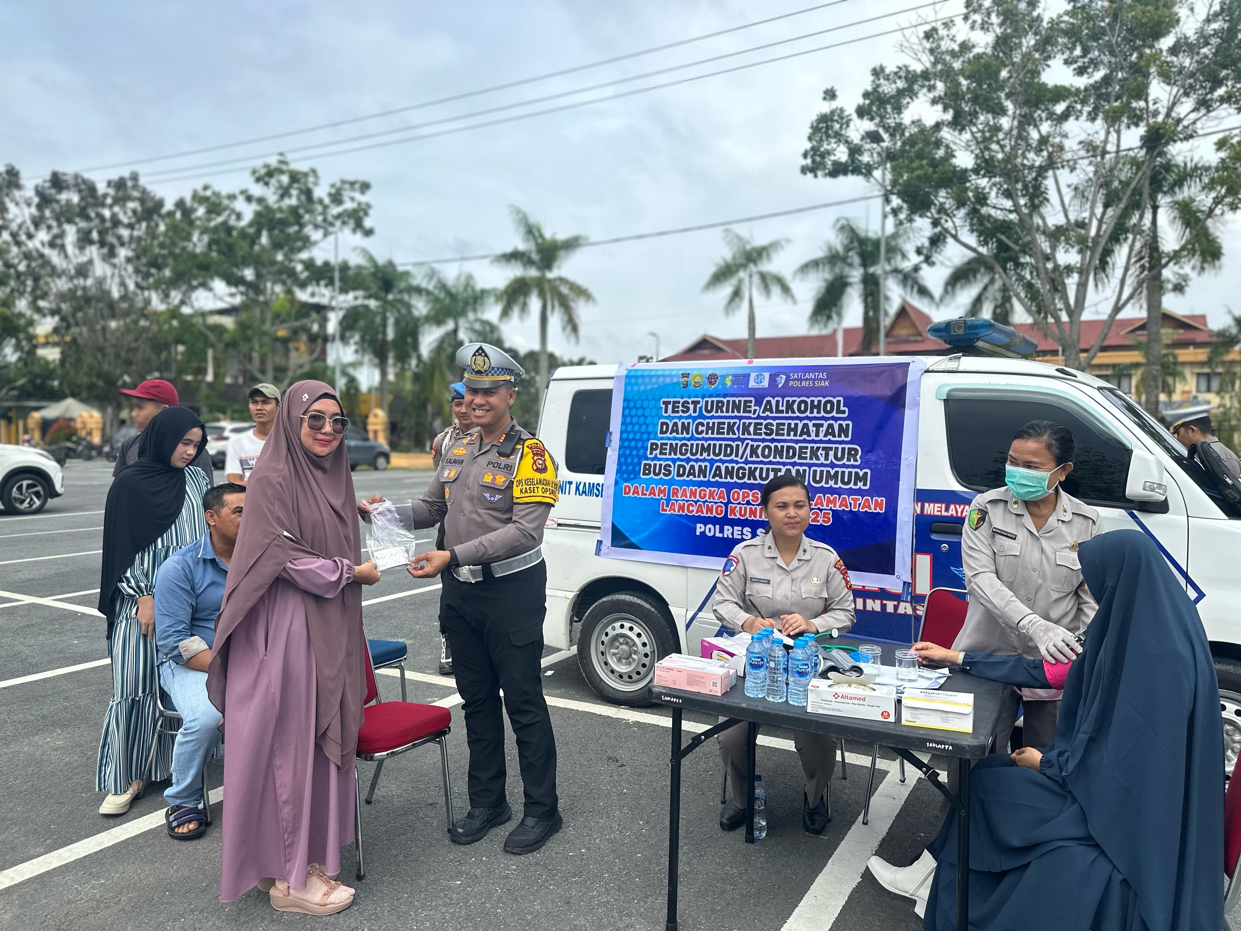 Jaga Kesehatan dan Utamakan Keselamatan, Sat Lantas Polres Siak Wujudkan Zero Accident