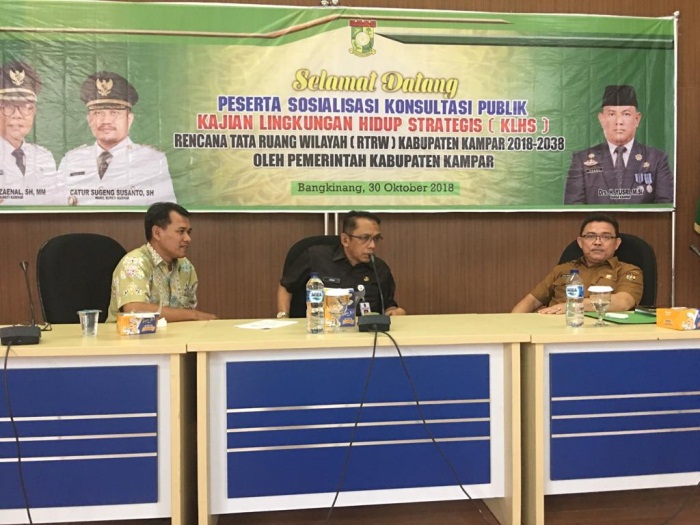 Sosialisasi Publik Penyusunan KLHS RTRW Kampar 2018