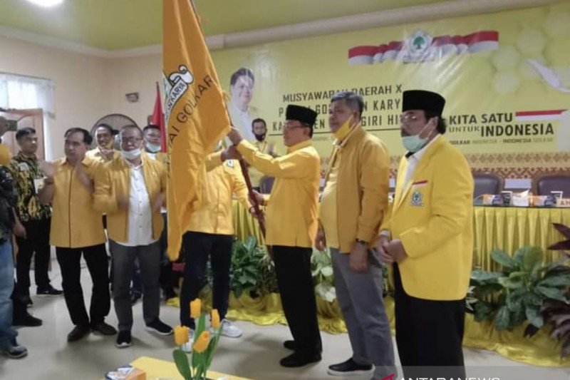 Terpilih Aklamasi, Wardan Kembali Pimpin Golkar Inhil