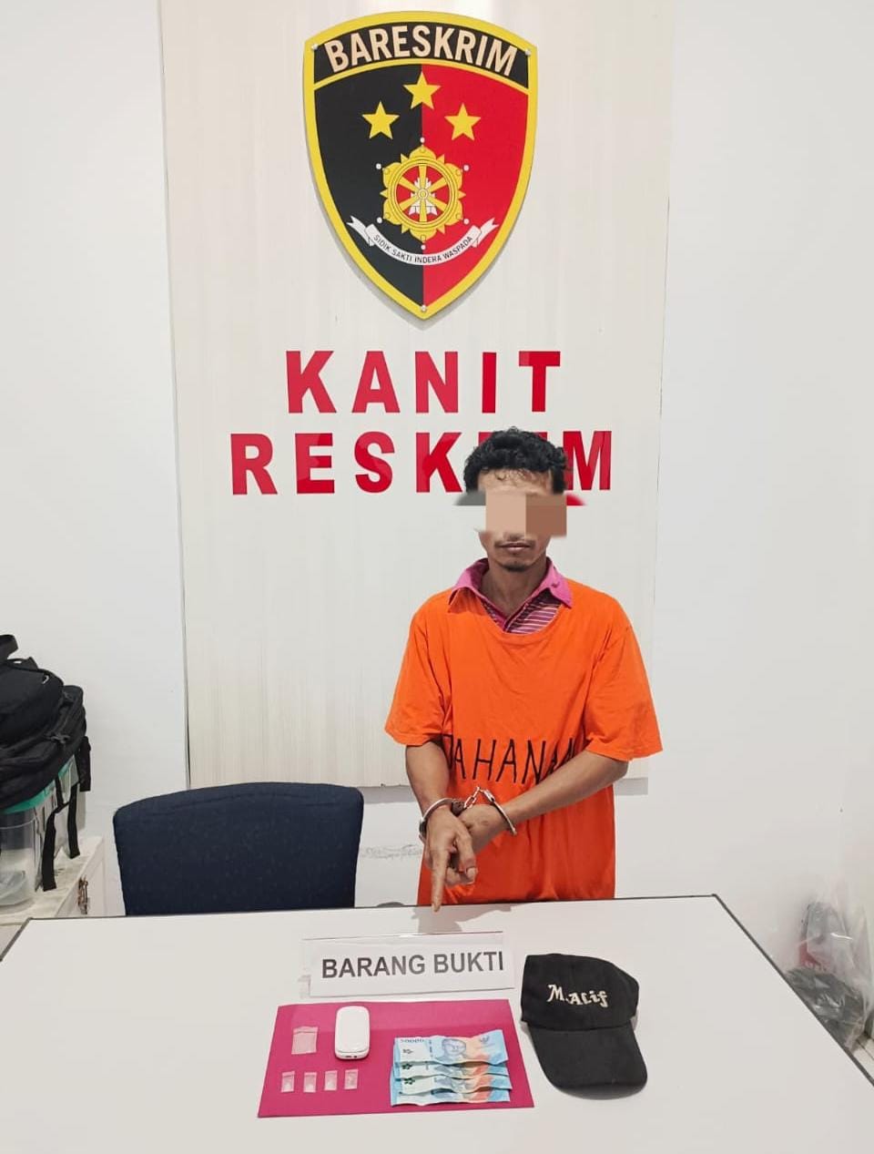 Polisi Sita 4 Paket Sabu dari Seorang Pengedar di Kampung Pinang