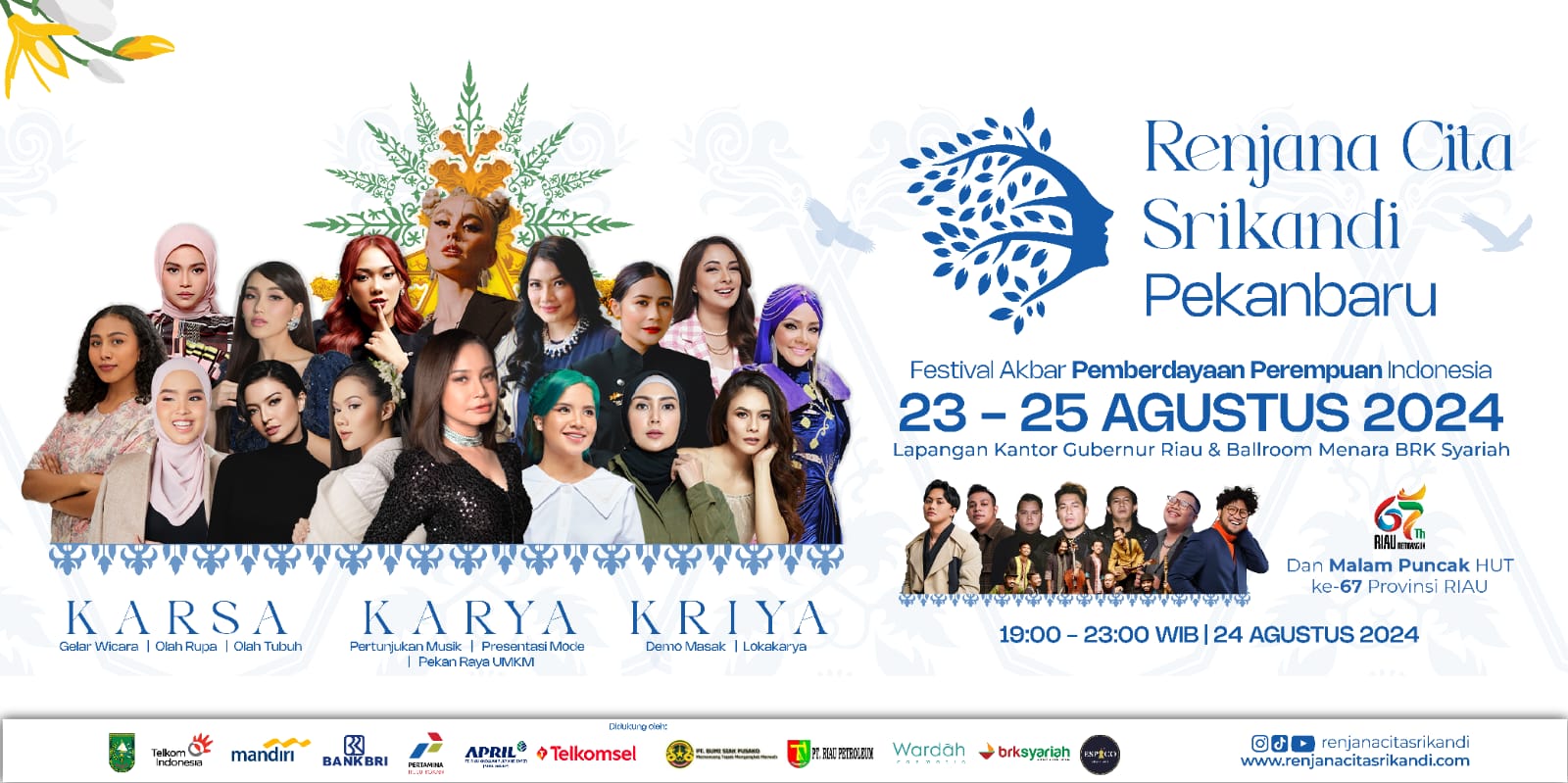 Festival Renjana Cita Srikandi Hadirkan Angnes Mo dan 70 Perempuan Inspiratif saat Roadshow di Pekan