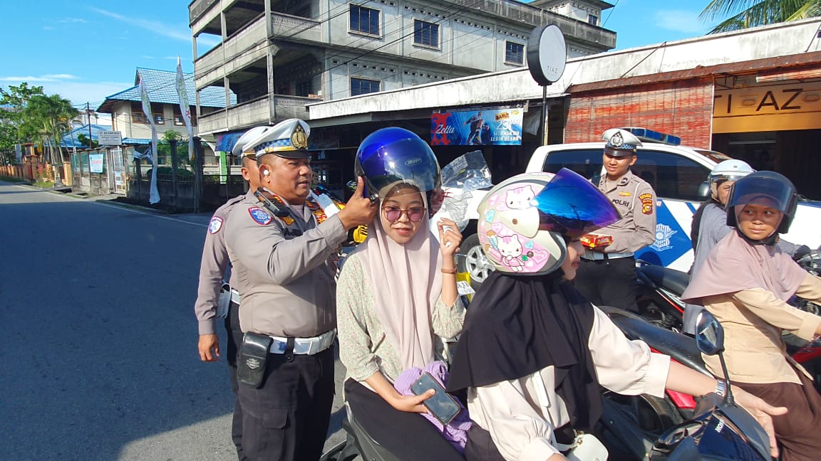 Satlantas Polres Meranti Sapa Pengguna Jalan