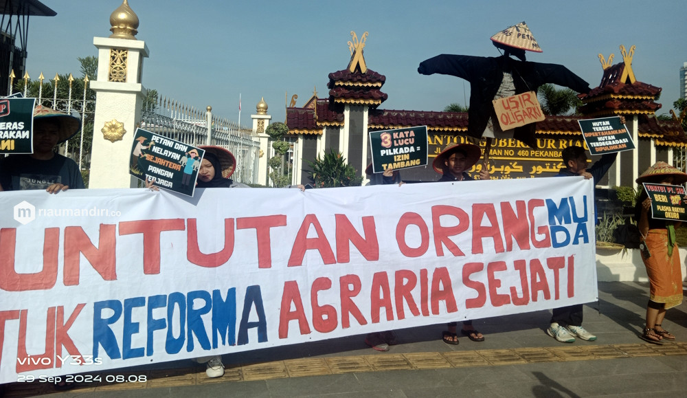 Pemuda Riau Tuntut Reforma Agraria dan Hak Petani