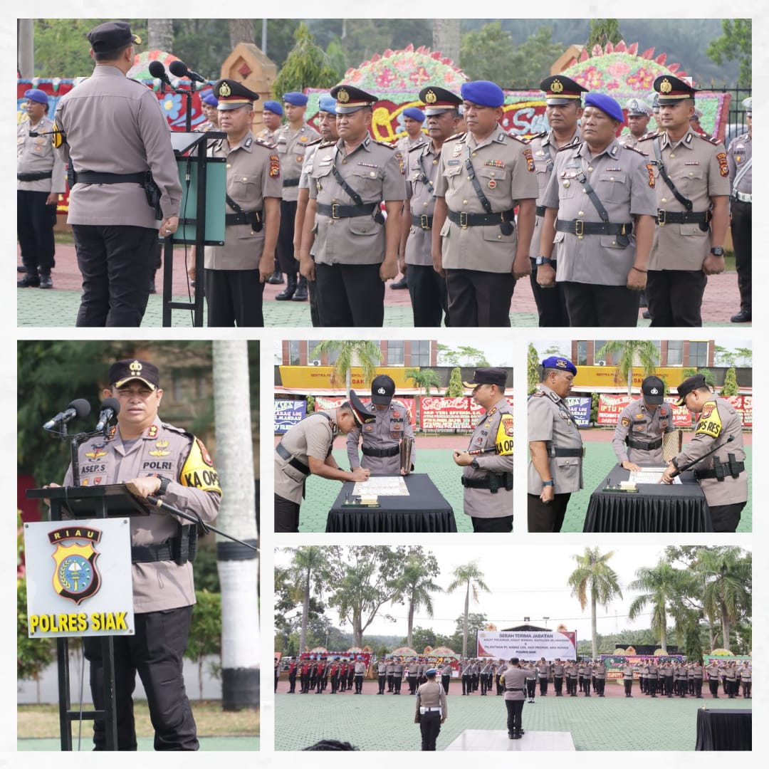 Enam Pejabat Utama Polres Siak Berganti, Ini Daftarnya 