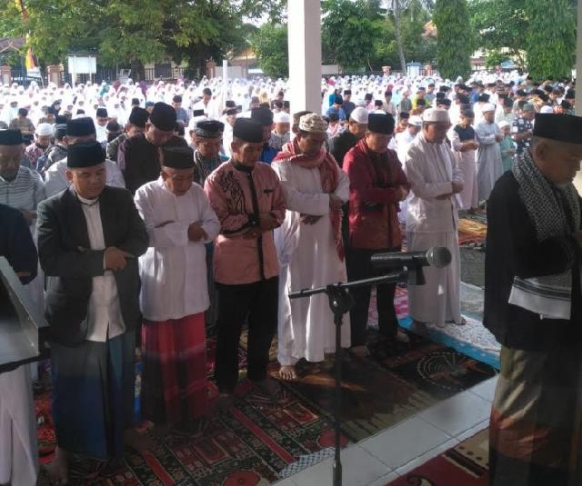 Salat Ied di Baserah, Wabup Kuansing Sampaikan Tiga Pesan Ini