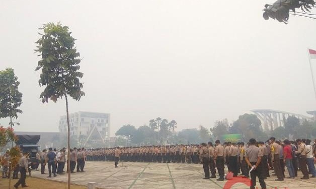 Jelang Demo Mahasiswa di Kantor Gubernur Riau, Ratusan Personel Gabungan Disiagakan