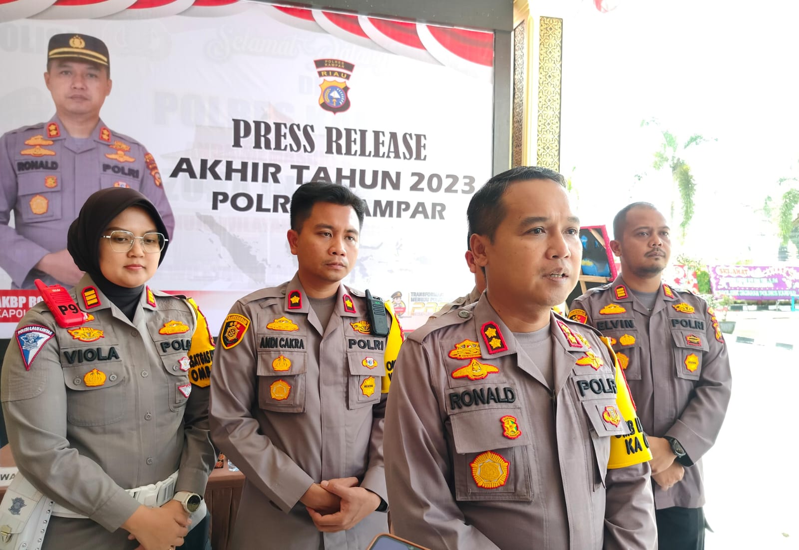 Polres Kampar Tuntaskan 821 Perkara Sepanjang Tahun 2023