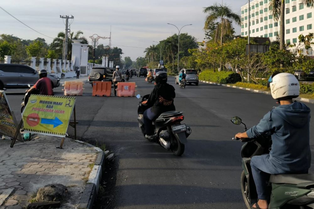 Pelebaran Jalan Diponegoro dan Thamrin Pekanbaru Ditarget Rampung Awal November