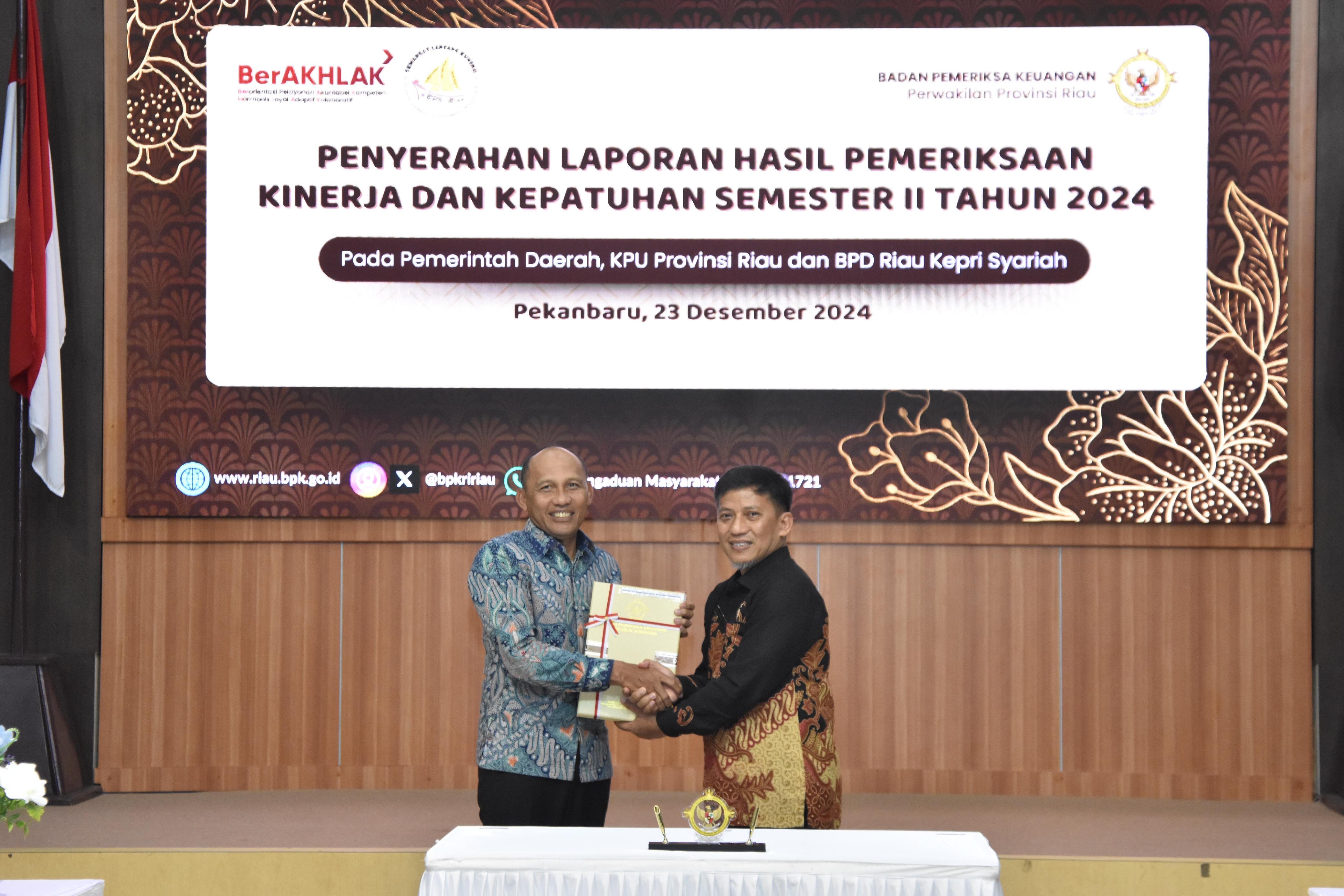 BRKS Terima Laporan Hasil Pemeriksaan Kinerja dan Kepatuhan Semester II Tahun 2024