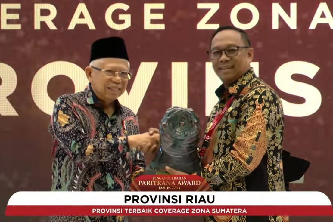 Dianugerahi Penghargaan Paritrana Award 2024, Riau Jadi Provinsi Terbaik Coverage Zona Sumatera