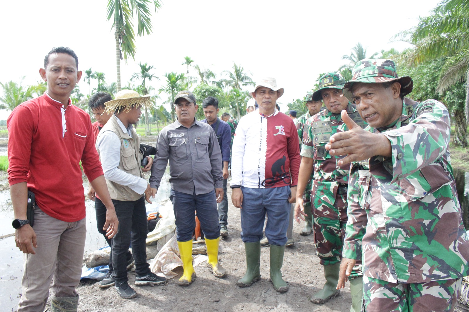 Forkopimda Inhil Tinjau Lokasi Gerakan Tanam Padi Serentak