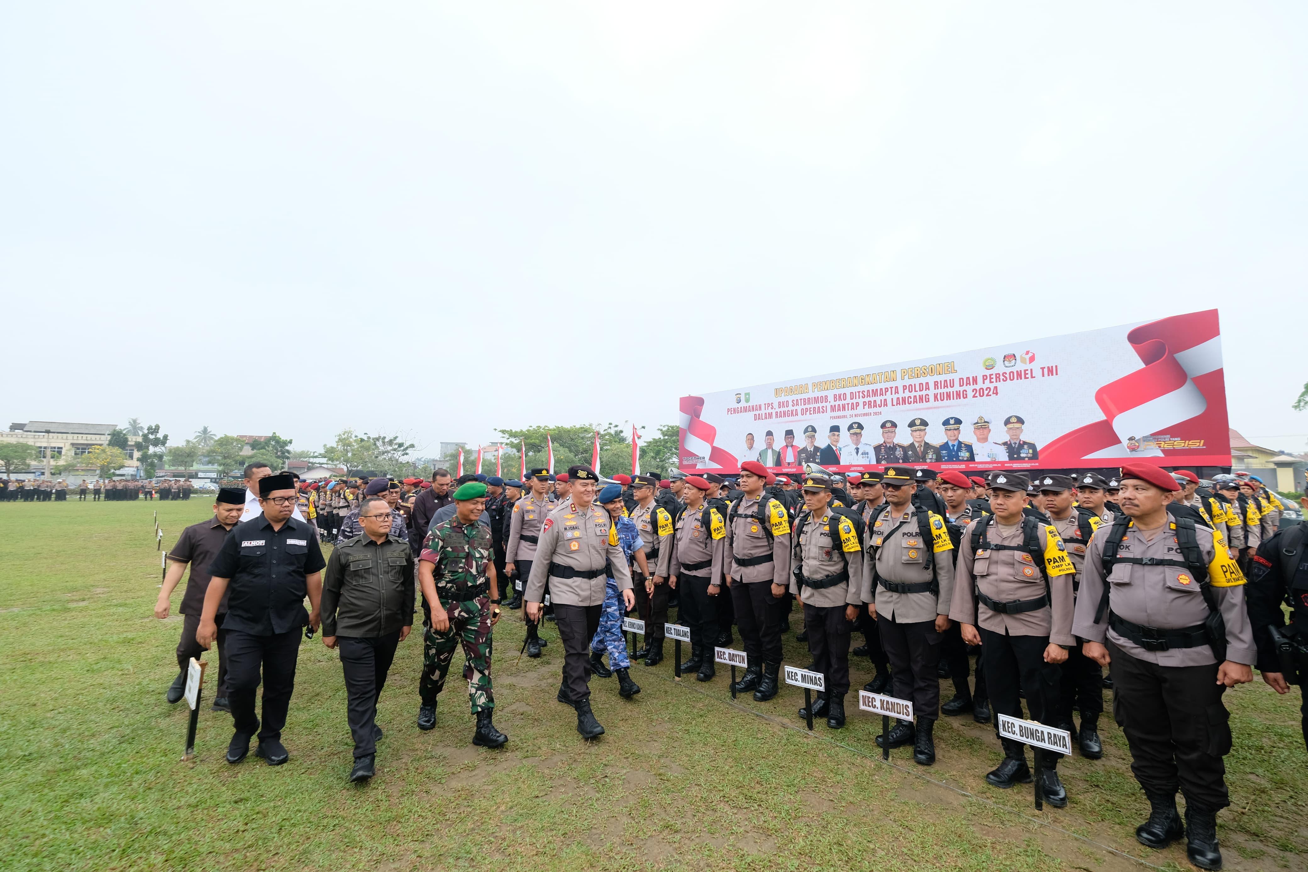 1.615 Personel Disebar Polda Riau untuk Pengamanan Pilkada Serentak