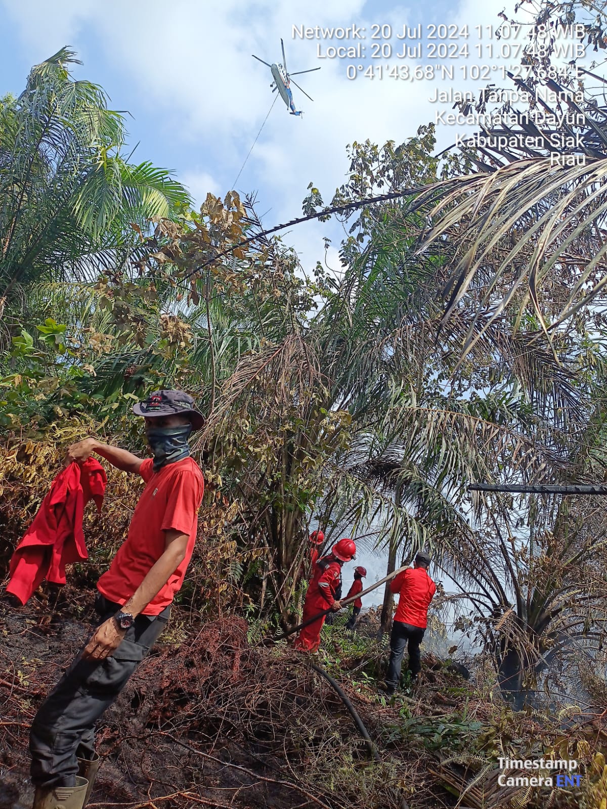 Lahan Gambut di Dayun Terbakar