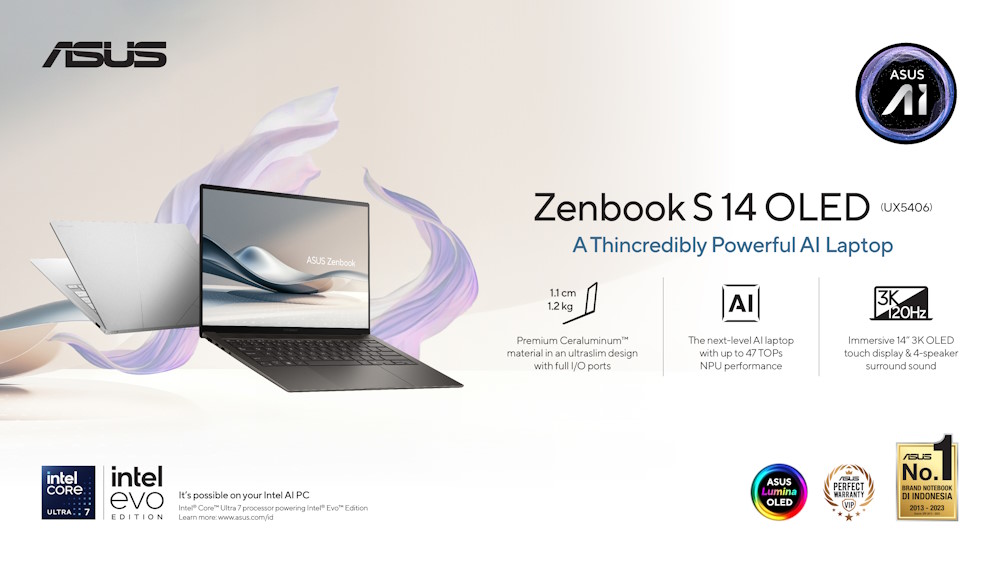 ASUS Zenbook Hadirkan Copilot+ PC untuk Aktivitas Lebih Mudah