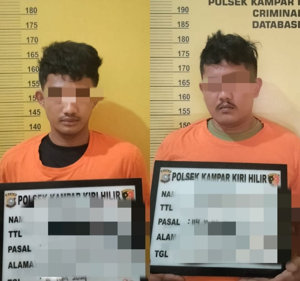 Polisi Tangkap Dua Pria di Kampar Kiri Hilir saat Asyik di Warung Kopi, Ini Kasusnya