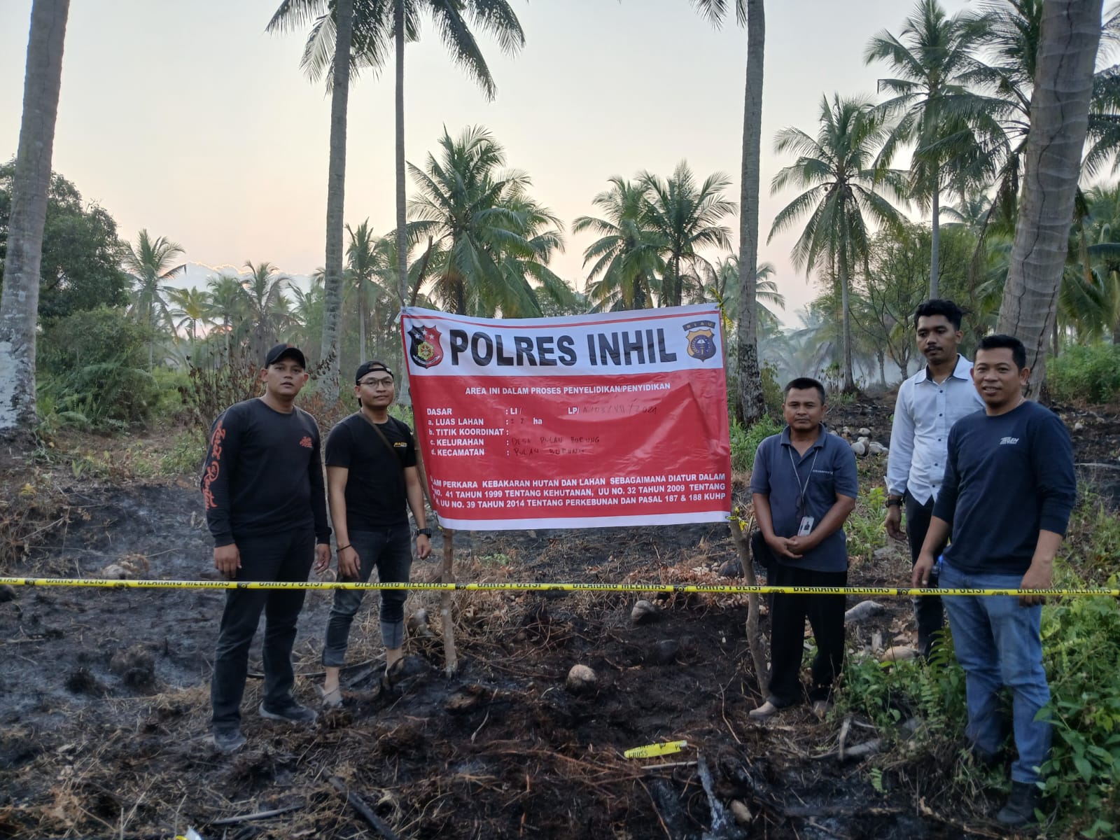 Petani di Inhil Diamankan Gegara Diduga Bakar Lahan