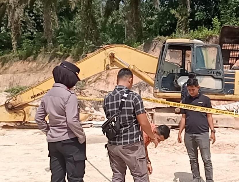 Polisi Segel Tambang Ilegal di Tapung