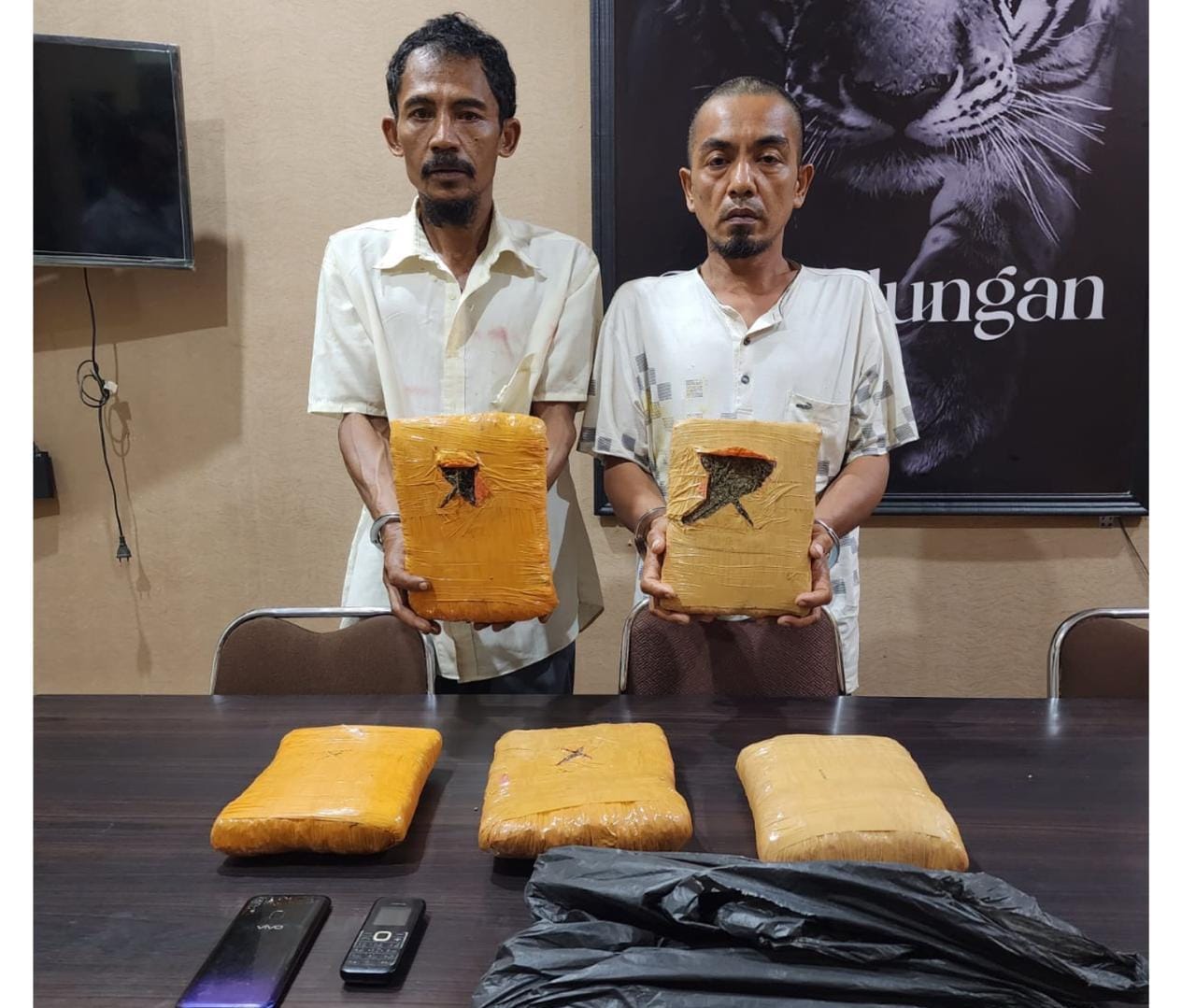 Dua Pelaku Diringkus, Polsek Bagan Sinembah Sita 5 Kg Ganja Kering