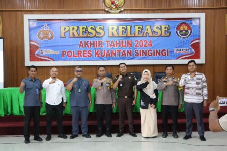 Polres Kuansing Tangani 112 Kasus Narkoba Sepanjang Tahun 2024