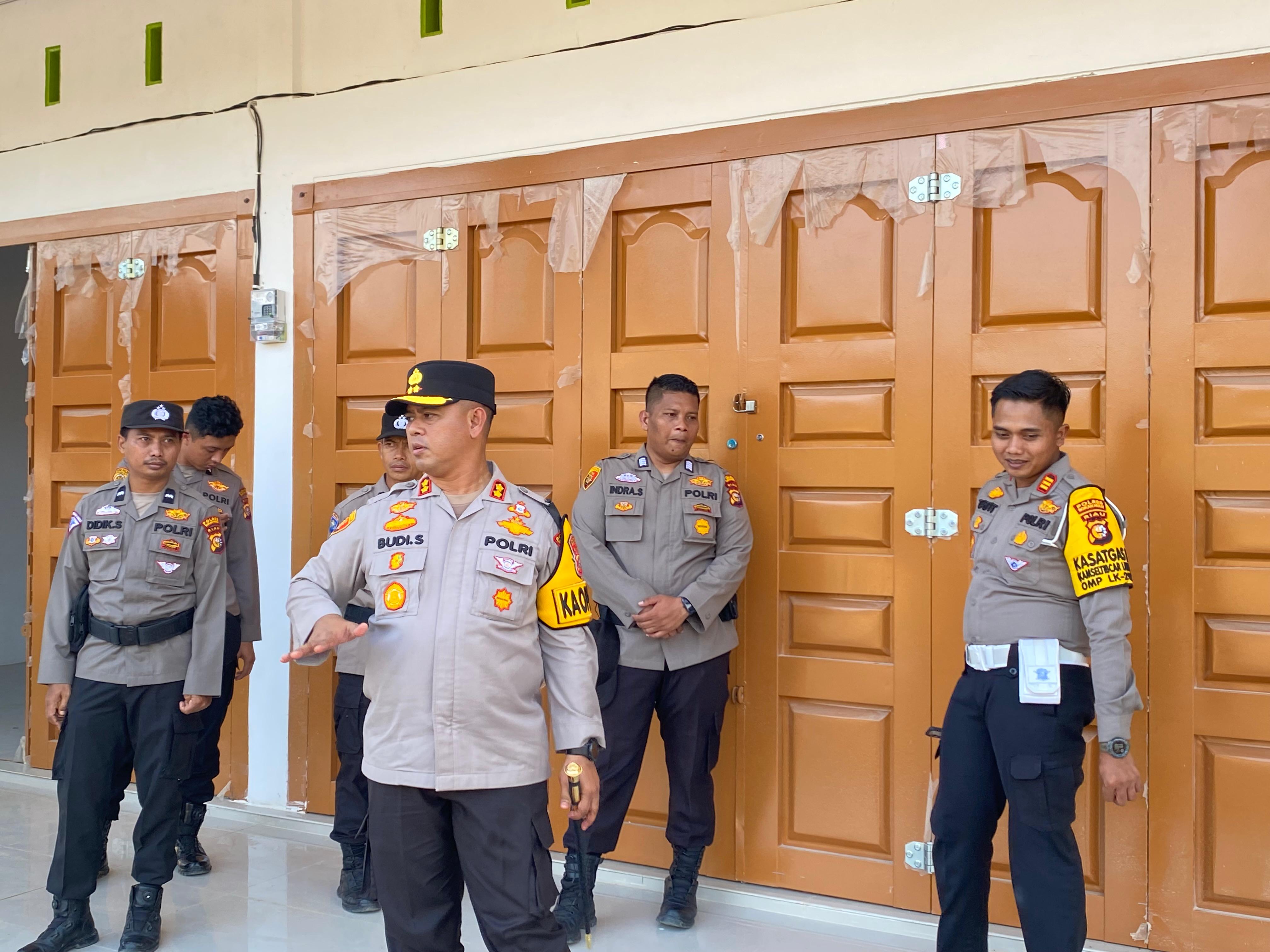 Polres Rohul Pastikan Keamanan Gudang KPU 