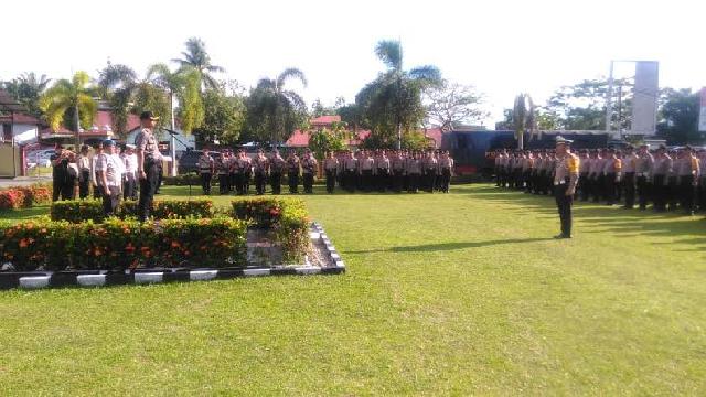 580 Personel Gabungan Polres Kampar dan Polda Riau Siap Amankan Pilgubri