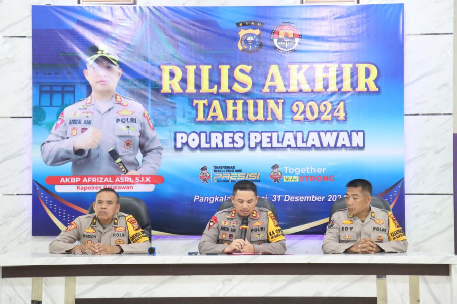 Tren Tindak Pidana di Pelalawan Turun Selama Tahun 2024