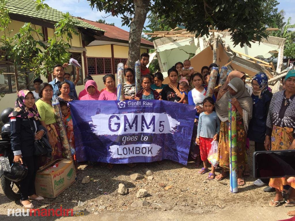 GenBI Riau Salurkan Bantuan Bagi Korban Gempa Lombok