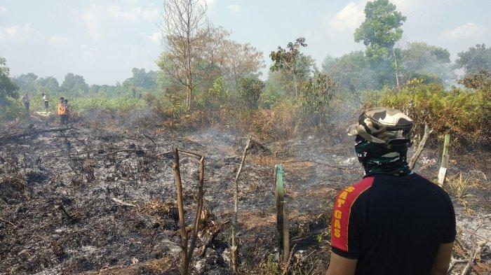 Polisi Cek Lokasi Kebakaran Lahan PT DSI di Siak