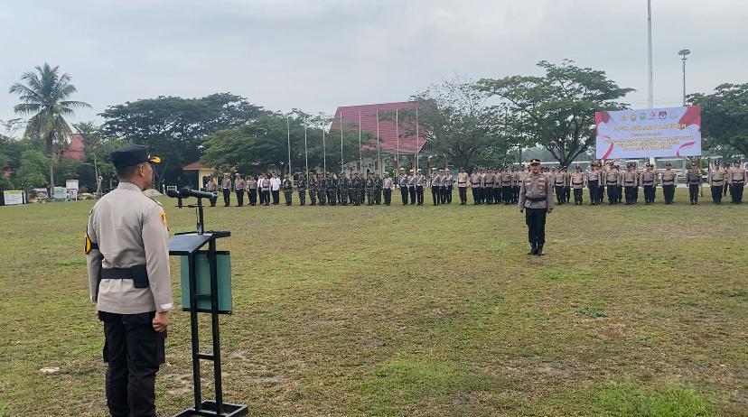 Polres Siak Apel Gelar Pasukan Pengamanan Tahapan Kampanye