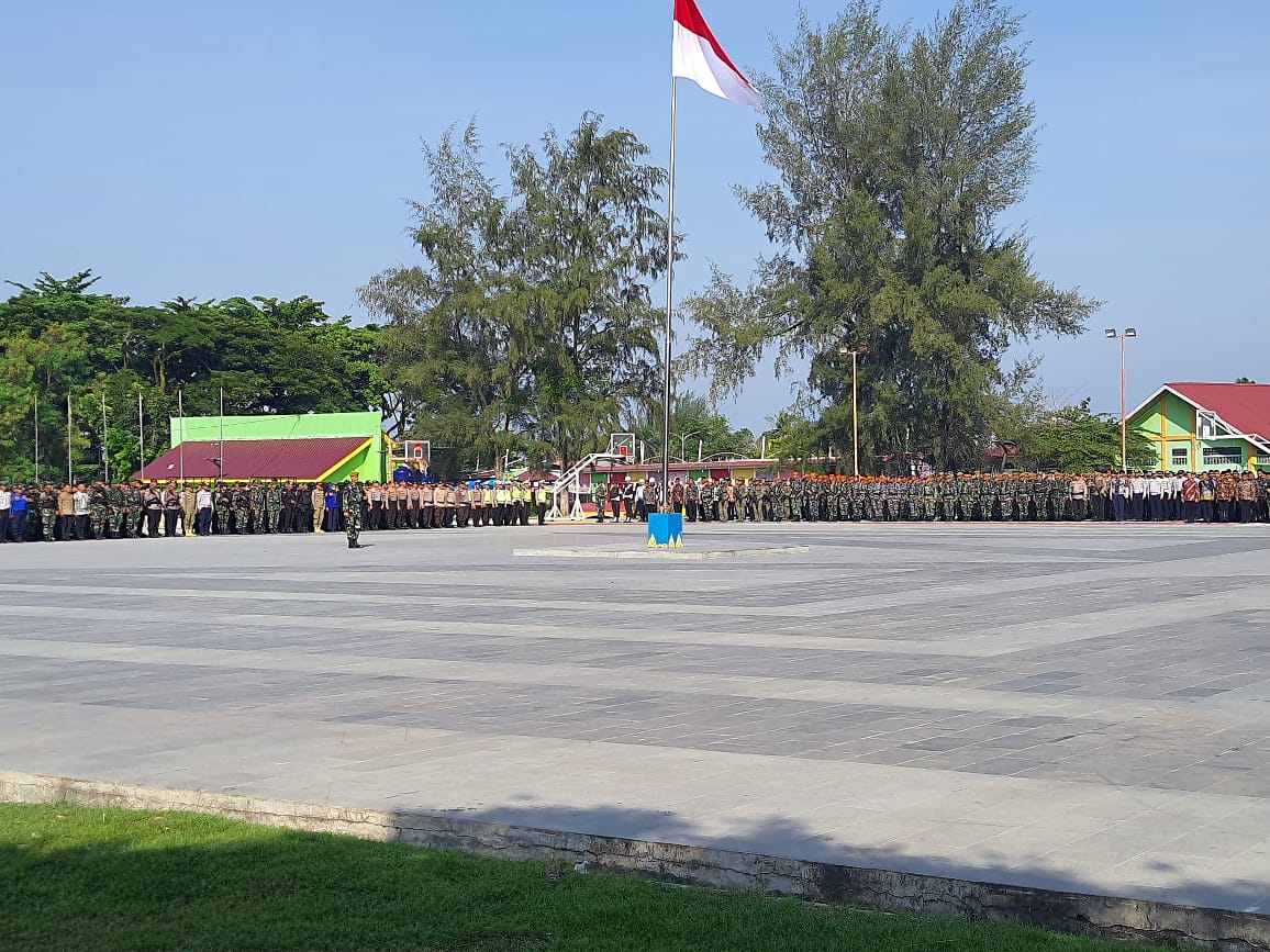 TNI-Polri Gelar Apel Pasukan untuk Pengamanan Upacara Harlah Pancasila di Blok Rokan