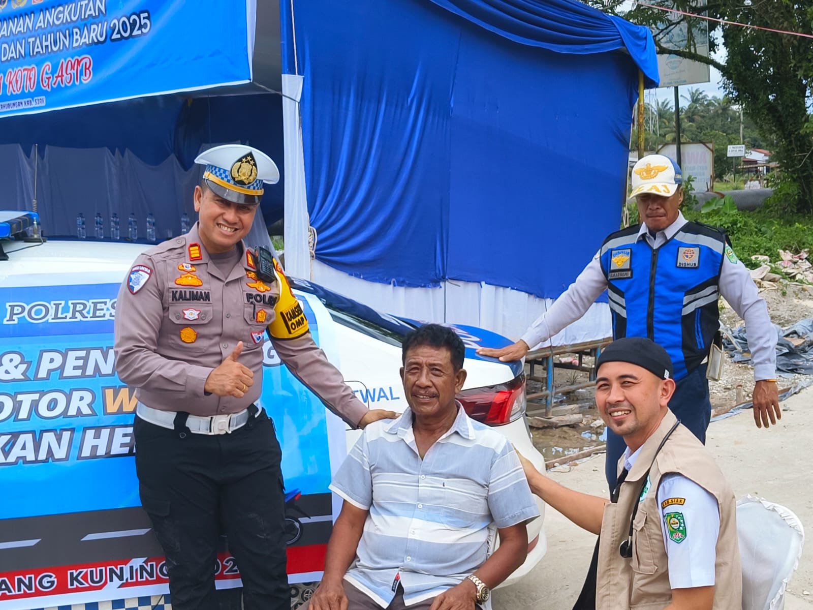 Satlantas Polres Siak Periksa Kesehatan Pengemudi Angkutan Umum