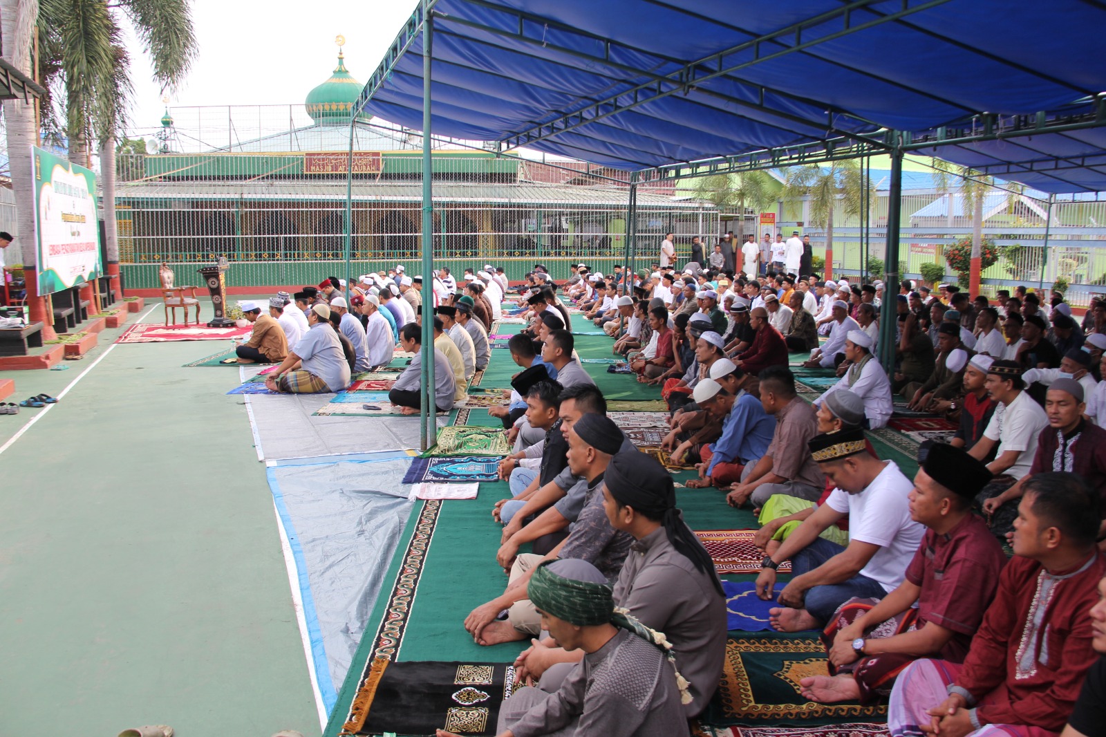 WBP Lapas Kelas IIA Pekanbaru Salat Idul Adha 1445 H, Sembelih 12 Sapi