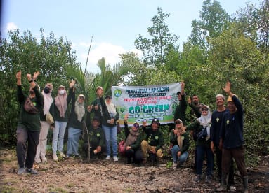 Lestarikan Mangrove Potensi Ekonomi Pesisir, Mahasiswa Ilmu Lingkungan Unri Kunjungi Bandar Bakau