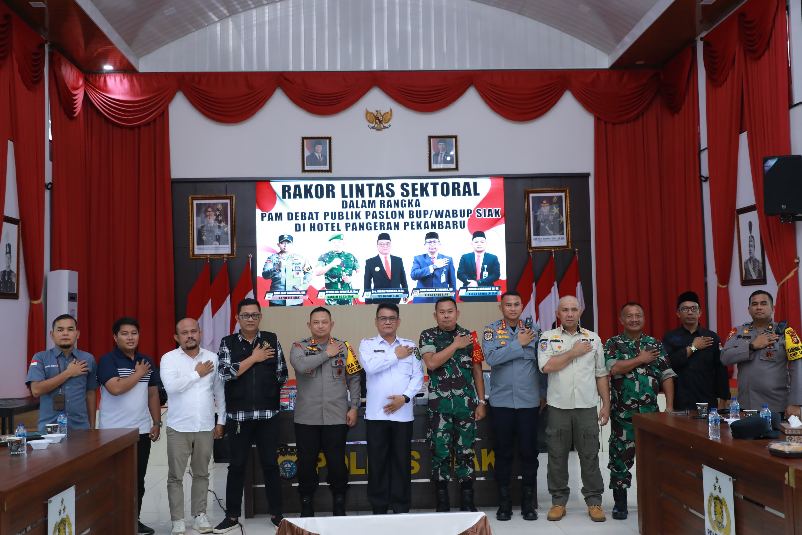 Jelang Debat Publik Paslon Bupati dan Wakil Bupati Siak, Polres Siak Gelar Rakor Pengamanan