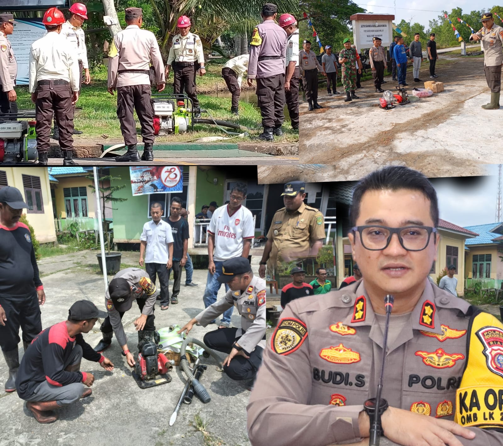 Polres Inhil Cek Sarana Prasana Penanggulangan Karhutla