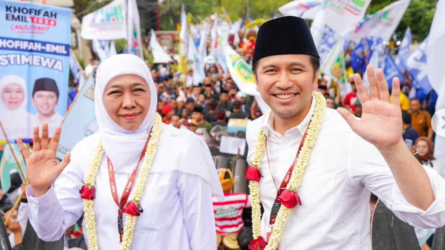 Khofifah-Emil Suara Terbanyak Pilgub Jatim