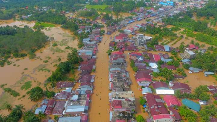 7 Kecamatan di Rohul Dilanda Banjir, Akses Jalan Putus dan Jembatan Rusak