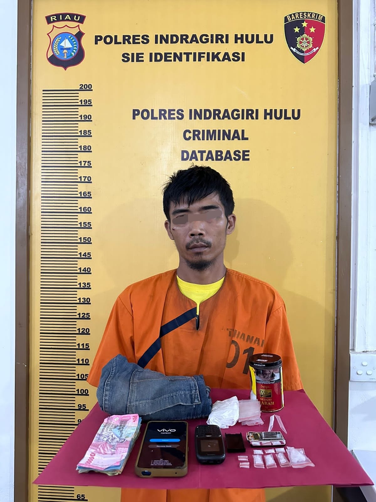 Satresnarkoba Polres Inhu Ringkus Pengedar 4,46 Gram Sabu