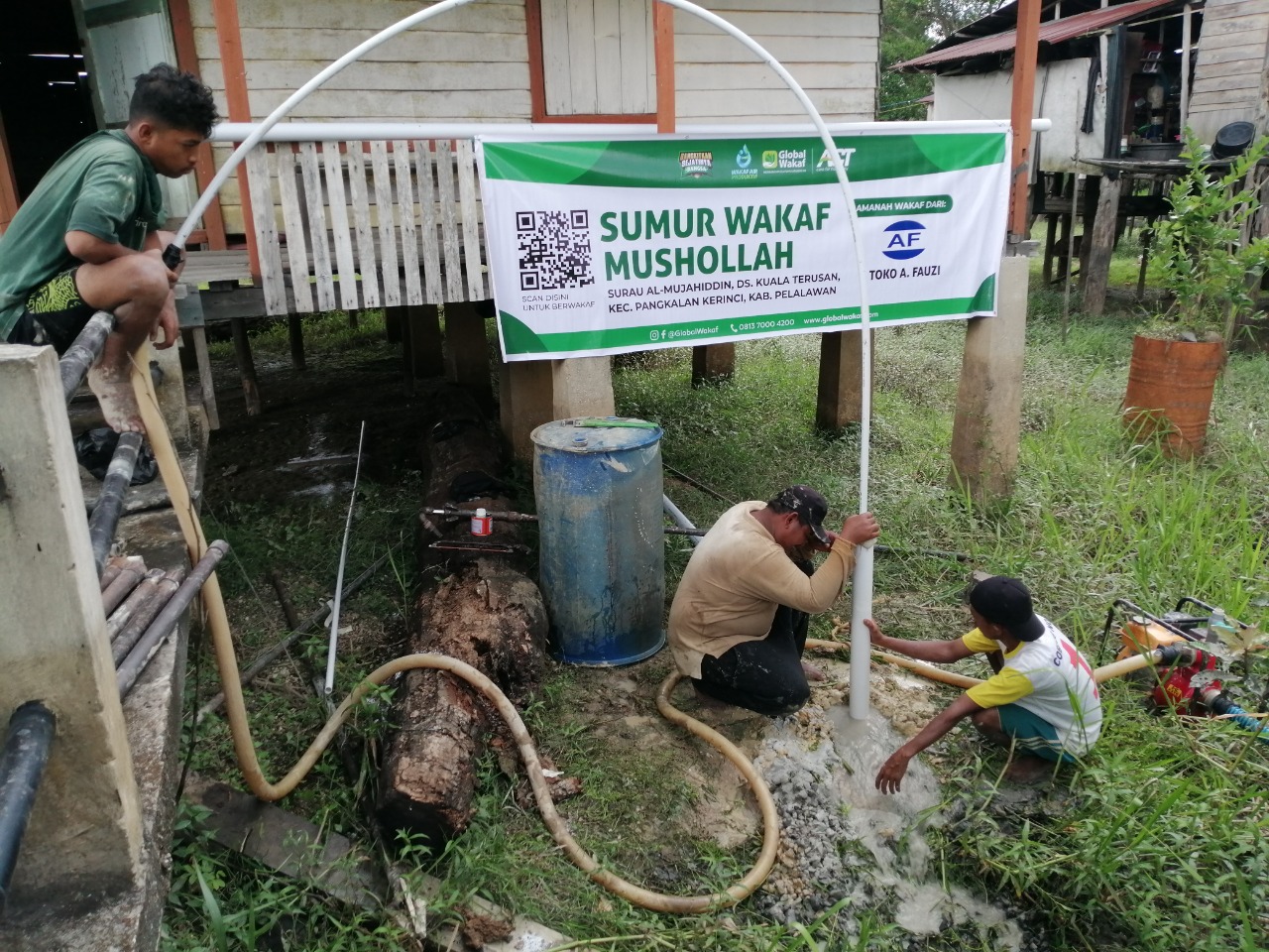 Perdana, Sumur Wakaf Hadir di Desa Kuala Terusan Pelalawan