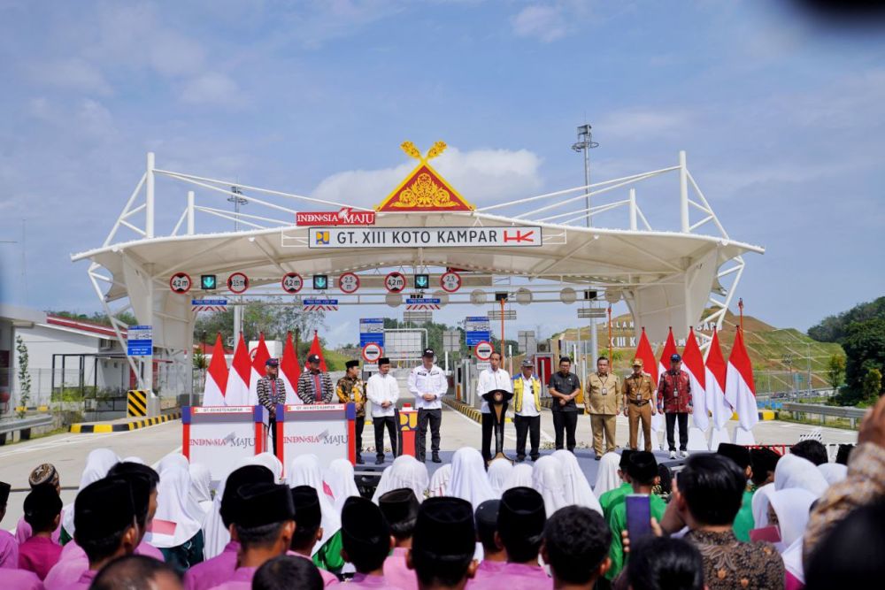 Diresmikan Presiden Jokowi, Segini Anggaran Pembangunan Tol Ruas Bangkinang-XII Koto Kampar