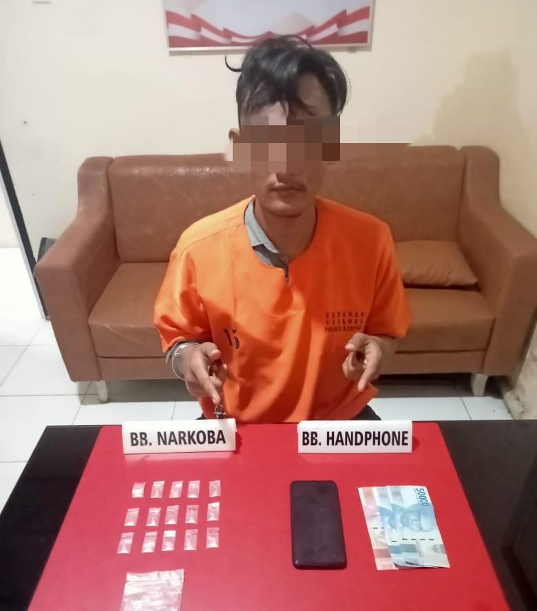 Polisi Sita 15 Paket Sabu Dari Seorang Warga Desa Pulau Payung