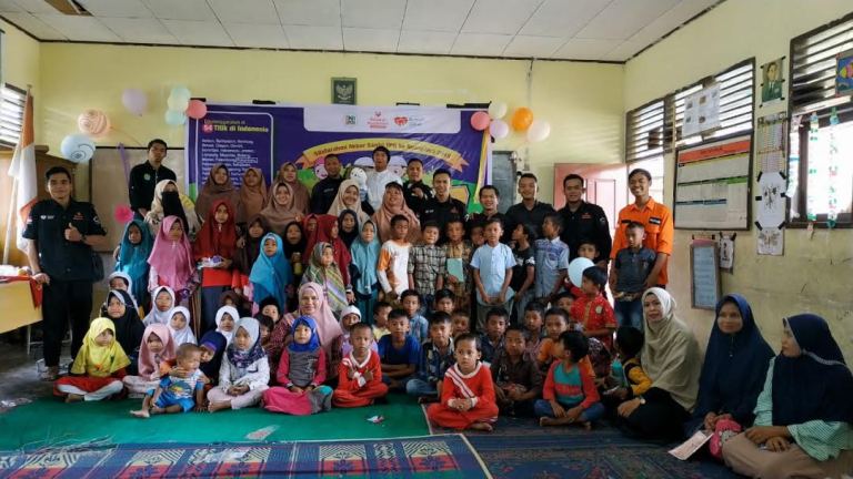 Rumah Zakat Adakan Indonesia Mendongeng 7 di Desa Pulau Birandang Kampar